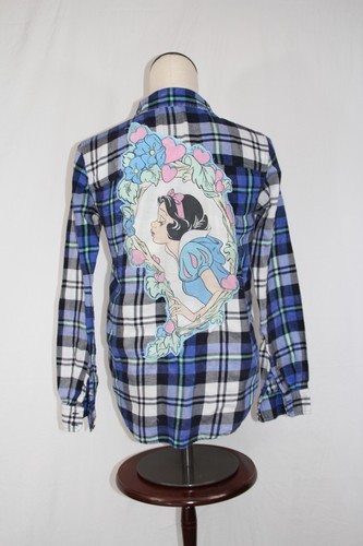 Upcycled flannel snow white - upcycled,